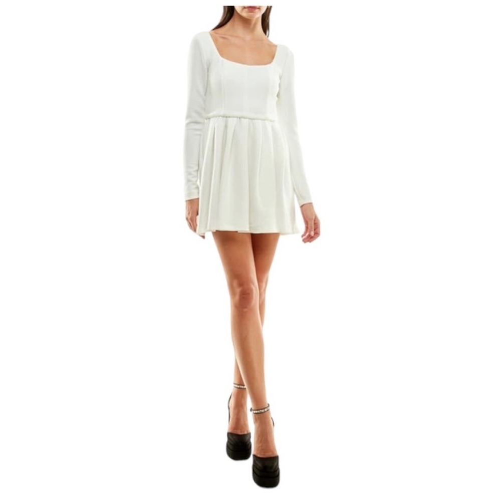 WAYF x Jourdan Sloane Jourdan Long Sleeve Mini Dress – Ivory – Size S - Picture 3 of 8
